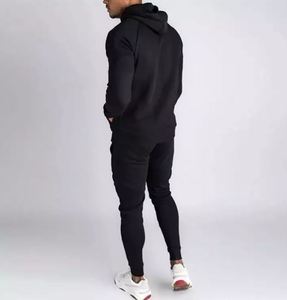 Survêtement de sport pour homme, marque vierge, logo personnalisé, ensemble deux pièces d'entraînement et de jogging - Product Image 3