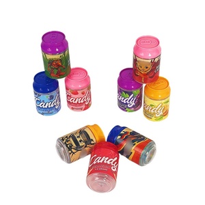 Vente en gros de canettes en plastique de 3,5 oz (100 ml) avec bouchon coloré pour bonbons et gommes, avec étiquette holographique - Product Image 1