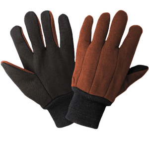 Guantes de trabajo de lona 100% algodón con doble palma, para construcción, con pulgar recto y muñeca tejida con hilo rojo - Product Image 4