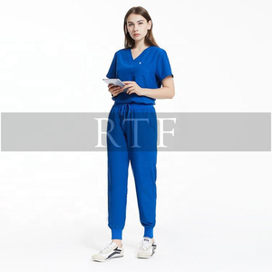 ชุดสครับทางการแพทย์ผ้าสแปนเด็กซ์เนื้อนุ่มปรับแต่งได้สำหรับผู้หญิงเครื่องแบบพยาบาลเฉพาะบุคคลสำหรับฤดูใบไม้ร่วงขนาดพิเศษ - Product Image 3