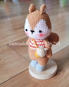 Directo de fábrica al mejor precio lindo ganchillo Squirrell Animal relleno Amigurumi muñeca ganchillo llavero mejor regalo de cumpleaños de Navidad - Product Image 2