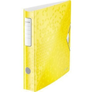 Leitz Active WOW 65mm DIN <b>A4</b> Binder Yellow Polyfoam Material File <b>Folder</b> Product Category - Product Image 1
