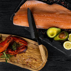 มีดเชฟเหล็กดามัสกัสญี่ปุ่นทำมือที่ดีที่สุด พร้อมด้ามไม้ สำหรับใช้ในครัวหรือในอุตสาหกรรม - Product Image 5