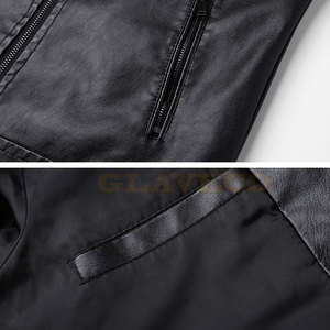 Pakistan Made High Quality <b>Winter</b> <b>Leather</b> <b>Jacket</b> with Stand Collar and Front Logo-Private Label OEM Service - Product Image 6