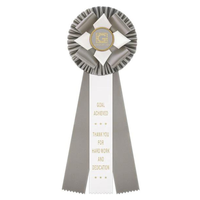 Logo personnalisé ruban de Satin Rosette accessoires de récompense ruban de fleur Badge de remise de diplôme Sport jeu de danse