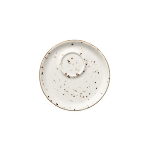Bonna Banquet Retro Spotted Design Porcelain <b>Espresso</b> <b>Cup</b> and Saucer <b>Set</b> 12 Cm-Modern Coffee Serving Plate for Parties - Product Image 1