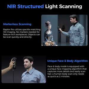 Escáner 3D Creality Raptor Pro de Grado Metrológico, Precisión de 0.02 mm, 22+7 Láseres Azules, USB, Aluminio, Ingeniería Automotriz, Modelado 3D - Product Image 6