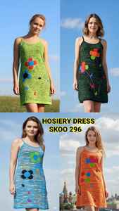 <b>Girls</b>' Mini Sleeveless V-neck Printed Bohemian Summer Daily Wear 100% Cotton Dresses Eco-Friendly Washable Breathable - Product Image 5