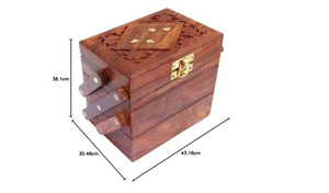 Caja de almacenamiento decorativa espaciosa Interior organizador de joyas personalizado al por mayor para el hogar Cocina Oficina organización de almacenamiento - Product Image 4