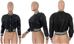 Las mejores ofertas de chaquetas universitarias para mujer, chaquetas cortas personalizadas de Color sólido, Material transpirable de lana, cuello en V terminado, venta al por mayor - Product Image 2