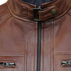 Best Selling Custom Made 100% Leather Men's Winter Jacket Breathable Motorbike Attire - Product Image 5