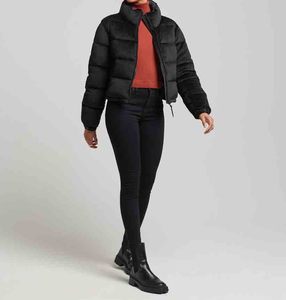 Veste courte de style hip-hop streetwear pour femmes, veste matelassée à capuche coupe-vent en coton, veste matelassée - Product Image 1