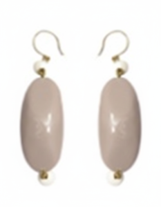 Handcrafted Monochrome Striped Resin Jewelry <b>Purple</b> Geometric Pendant Necklace and <b>Earring</b> Set For Woman - Product Image 3