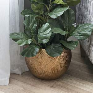 Maceta Metálica de Interior con Acabado Brillante, Decoración de Lujo para el Hogar, Hotel o Restaurante - Product Image 2