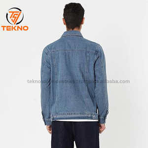 Veste en tissu de coton denim personnalisée pour hommes Vestes en jean de couleur personnalisée avec service de grande fabrication OEM Vente en gros - Product Image 4