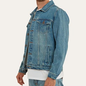 เสื้อแจ็กเก็ตผ้าเดนิมสำหรับผู้ชายฤดูใบไม้ร่วงมีสไตล์ผ้าคอตตอนกันลมปรับสีได้ตามต้องการ - Product Image 4