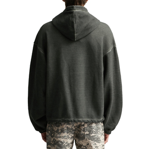 Sweat à capuche en coton épais de haute qualité avec ficelle Streetwear vierge personnalisé pour hommes Service personnalisé pour sweat à capuche personnalisé OEM - Product Image 4