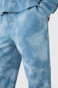 Pantalones de chándal para correr lavados Sunfade de pierna ancha holgados hechos a medida 100% algodón 300 GSM ropa de calle ligera Joggers para hombres - Product Image 3