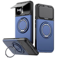 Étui de téléphone pour Oppo Reno16c/16FS/16F/16 Pro/16 360 °   Porte-cartes rotatif magnétique antichoc antidérapant avec couvercle arrière coulissant pour appareil photo