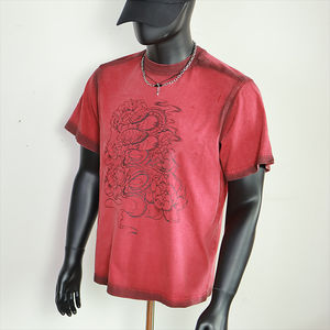 T-shirts pour hommes en coton 100% durable, à manches courtes, personnalisables avec votre propre logo, séchage rapide, broderie de haute qualité, été, OEM - Product Image 1