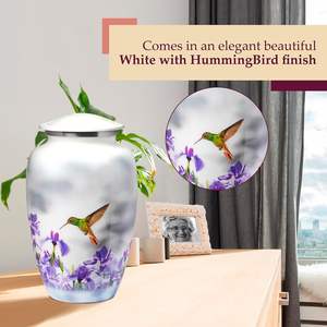 Urnas para cenizas humanas, urnas de cremación funeraria decorativas para entierro Femenino Adulto para mujeres y hombres, urnas blancas de tamaño personalizado - Product Image 4