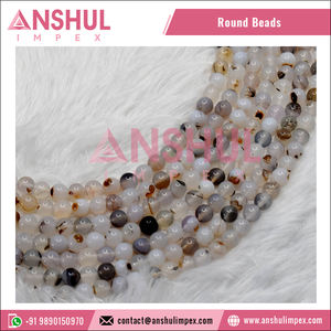 Perles d'onyx blanc de bonne qualité, brins de perles de pierres précieuses disponibles en taille personnalisée 4mm 8mm 6mm 10mm 12mm 14mm - Product Image 2