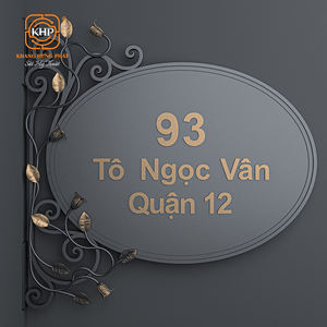 Placa de Número de Casa de Hierro Forjado Ecológica KHP, Recubierta de Polvo Galvanizado, Instalación Atornillada, Hecha a Mano de Alta Gama para Apartamentos - Product Image 6