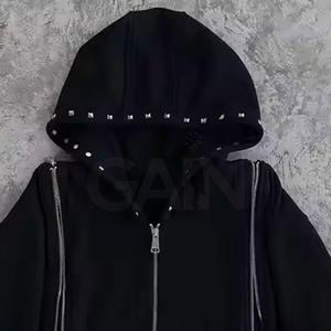 Survêtement décontracté à capuche pour homme grande taille personnalisé avec strass - Séchage rapide, respirant, faible MOQ, plusieurs couleurs, fabricant pakistanais - Product Image 6