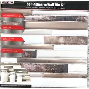 Azulejos de pared autoadhesivos para herrajes de Banco de herramientas Gris Marrón y Blanco 12x12 ''Lote de 22 Azulejos de categoría de producto - Product Image 1