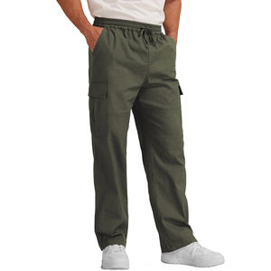 Jogger personnalisé de haute qualité 100% coton français éponge pantalon droit pantalon de survêtement ample lavé Baggy pantalons de sport pour hommes - Product Image 5