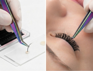 Ensemble de pinces à cils en acier inoxydable avec pointes droites et courbées - Réutilisables et écologiques - Product Image 4