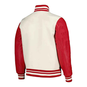 2026 Latest Design OEM Custom Logo Block Panel Zipper <b>Buttons</b> Varsity Jacket Casual Wear Men's and Women Running Varsity Jackets - Product Image 6