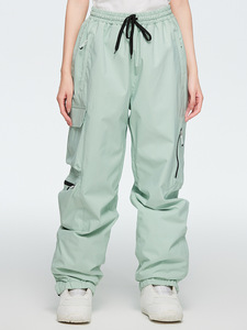 Nouveau pantalon de snowboard d'hiver pour adulte, chaud, imperméable, coupe-vent, grande taille, imprimé, ample, taille haute, cargo, écologique - Product Image 5