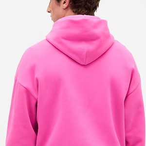 Sweat à capuche à épaules tombantes pour homme avec logo personnalisable et manches longues avec poches kangourou, poignets côtelés pour un ajustement décontracté pour homme - Product Image 5