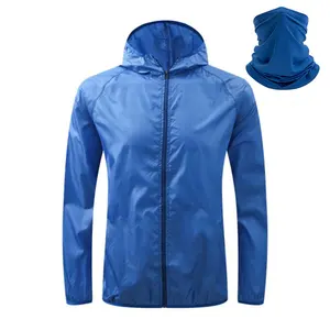 Veste de randonnée imperméable en gros coupe-vent d'hiver unisexe à capuche avec logo à faire soi-même veste coupe-vent pour hommes - Product Image 1