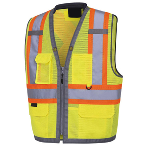 Nuevo chaleco de seguridad de alta visibilidad a precio de venta al por mayor para hombres y con chaleco de seguridad reflectante para exteriores de bolsillo - Product Image 1
