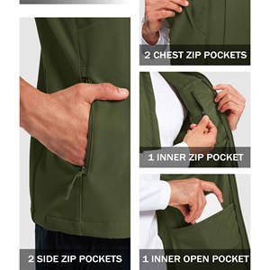 Chaleco Softshell Personalizado para Hombre, con Cremallera Completa, Cortavientos, para Viajes al Aire Libre, Senderismo, Estilo Único, Transpirable - Product Image 5