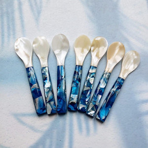 Cucharas con incrustaciones de nácar, cuchara de nácar natural, caviar nacarado de gran calidad - Product Image 4