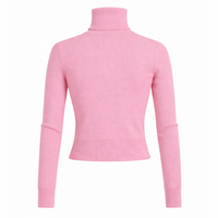 Sweater Turtleneck Gamma Phi Delta Sorority Wanita Rajutan Kerah Tinggi Kasual Mock Neck Pullover Polo Neck Sweater Hangat