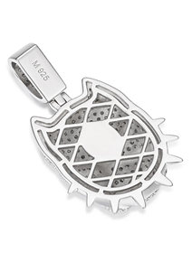 Colgante de Pitbull con Púas, Chapado en Oro de 14K y Rodio, con Piedras de Moissanita, para Fiestas - Product Image 4