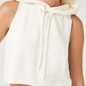 Impression vierge personnalisée entraînement femmes sweats à capuche sans manches en gros dames Gym sans manches - Product Image 4