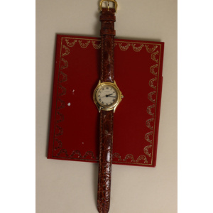 Vintage for <strong>Cartier</strong> Luxury Leather <strong>Watch</strong> 41mm Automatic Mechanical Movement Genuine Band Luminous Feature Case Thickness 5mm - Product Image 2