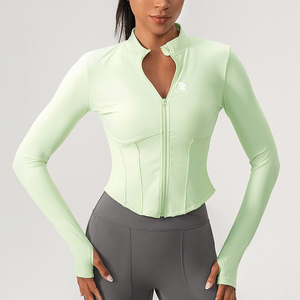 Chaqueta de mujer de secado rápido protección solar abrigo deportivo señoras apretado Yoga desgaste correr Fitness chaqueta Mujer - Product Image 1