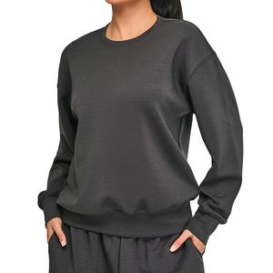 Ropa de Fitness para mujer, sudadera de gimnasio con cuello redondo, Jersey de algodón 100%, superventas, sudaderas de gran tamaño teñidas estampadas para mujer - Product Image 1