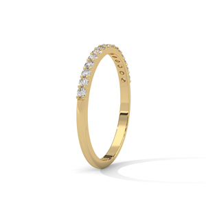 Anillo de oro de diamante de moissanita de 14K y 18K con diamantes creados en laboratorio para bodas y fiestas, joyería sostenible - Product Image 1