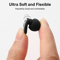 Bouchons d'oreilles en silicone personnalisés avec logo pour dormeurs latéraux, moto, SNR 23dB, réutilisables, réduction du bruit, protection auditive, EN352