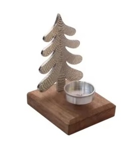 Portavelas de Metal sin deslustre para decoración del hogar, mesa y candelabro votivo de Metal elegante de Navidad, superventas - Product Image 4