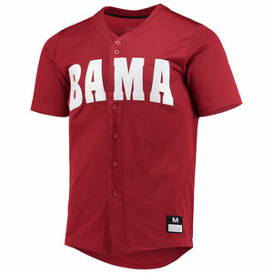 Albama Crimson Plus Size Softball Jersey Haga su propio conjunto de equipo Jersey de béisbol transpirable con precio de fábrica bajo - Product Image 6
