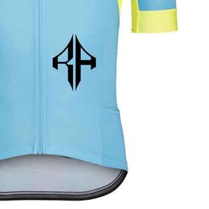 Servicios OEM Camisetas de Ciclismo de sublimación de secado rápido transpirables para hombres Cremallera completa 100% Material de poliéster Premium Alta calidad personalizada - Product Image 6