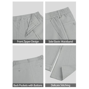 Jogger Pantalons pour hommes Taille haute avec poches Pantalons légers pour hommes 100% Polyester Pantalons surdimensionnés en tricot de poids moyen - Product Image 6